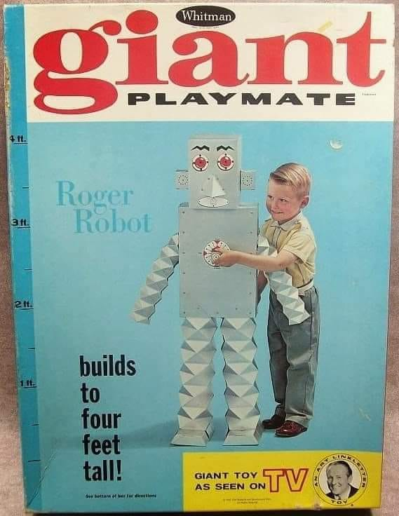 Roger Robot from 1961. One of the Giant Playmate kits from Whitman.